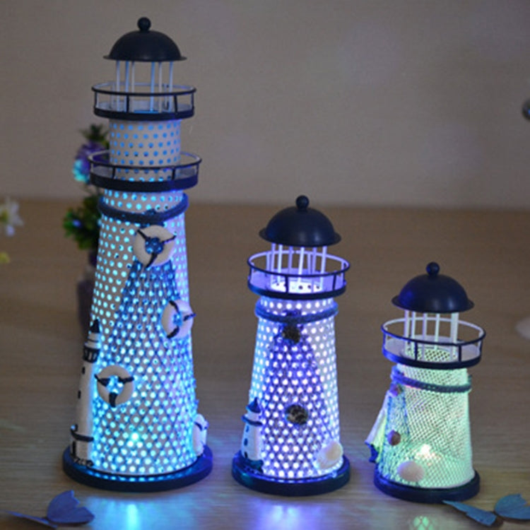 Creative ตกแต่ง Wrought Iron Flash Tower LED Night Light, Small 14cm, Medium 19cm, Large 30cm
