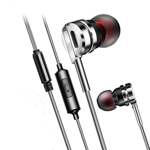 หูฟังหูฟัง D05 โลหะชุดหูฟังสเตอริโอพร้อมไมโครโฟนหูฟังตัดเสียงรบกวน auriculares หูฟังสำหรับโทรศัพท์ Xiaomi Music