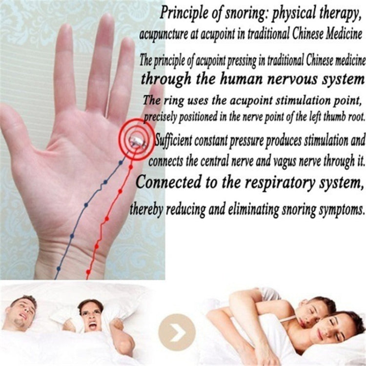 Acupressure Anti Snore Ring Treatment นวดกดจุด Anti Snoring Apnea Sleeping Device