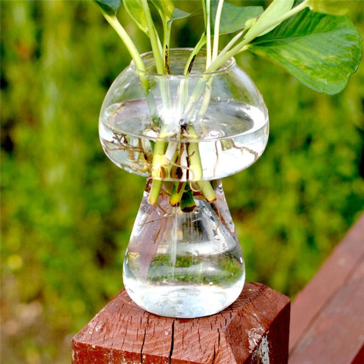 เห็ดรูปแจกันแก้ว Terrarium ขวดคอนเทนเนอร์ดอกไม้ตกแต่งบ้าน