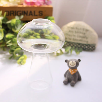 เห็ดรูปแจกันแก้ว Terrarium ขวดคอนเทนเนอร์ดอกไม้ตกแต่งบ้าน