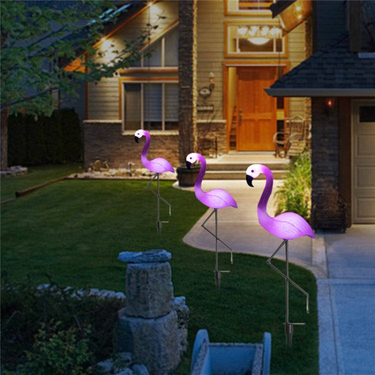 3 in 1 กันน้ำพลังงานแสงอาทิตย์ Flamingo ไฟสนามหญ้า LED สวนภูมิทัศน์ไฟโคมไฟกลางคืน