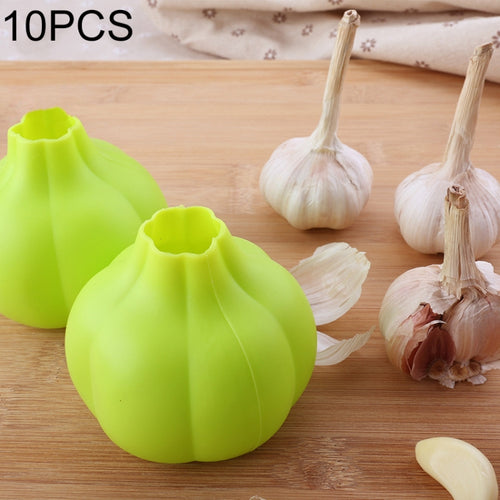 10 ชิ้นกระเทียมปอกซิลิโคนปอกครัวสร้างสรรค์เครื่องมือ, Garlic Peeler
