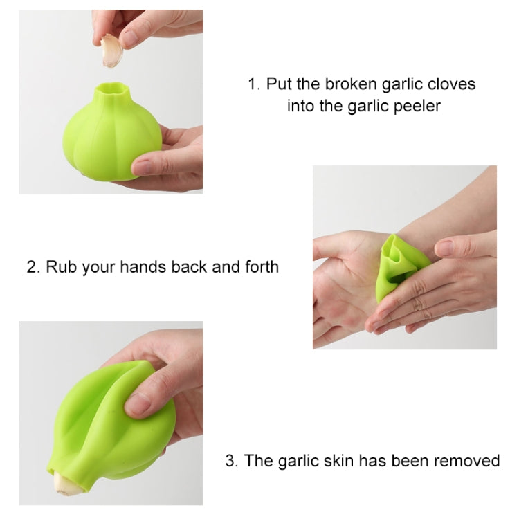10 ชิ้นกระเทียมปอกซิลิโคนปอกครัวสร้างสรรค์เครื่องมือ, Garlic Peeler