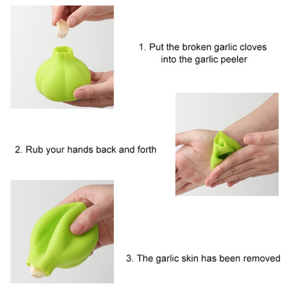 10 ชิ้นกระเทียมปอกซิลิโคนปอกครัวสร้างสรรค์เครื่องมือ, Garlic Peeler