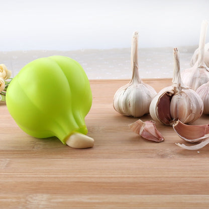 10 ชิ้นกระเทียมปอกซิลิโคนปอกครัวสร้างสรรค์เครื่องมือ, Garlic Peeler