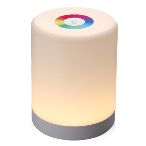 LED Touch Control Induction Dimmer โคมไฟสมาร์ทหรี่แสงได้ RGB เปลี่ยนสีข้างเตียง Night Light
