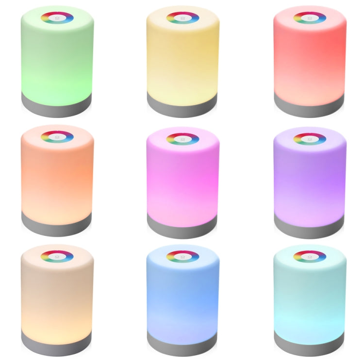 LED Touch Control Induction Dimmer โคมไฟสมาร์ทหรี่แสงได้ RGB เปลี่ยนสีข้างเตียง Night Light