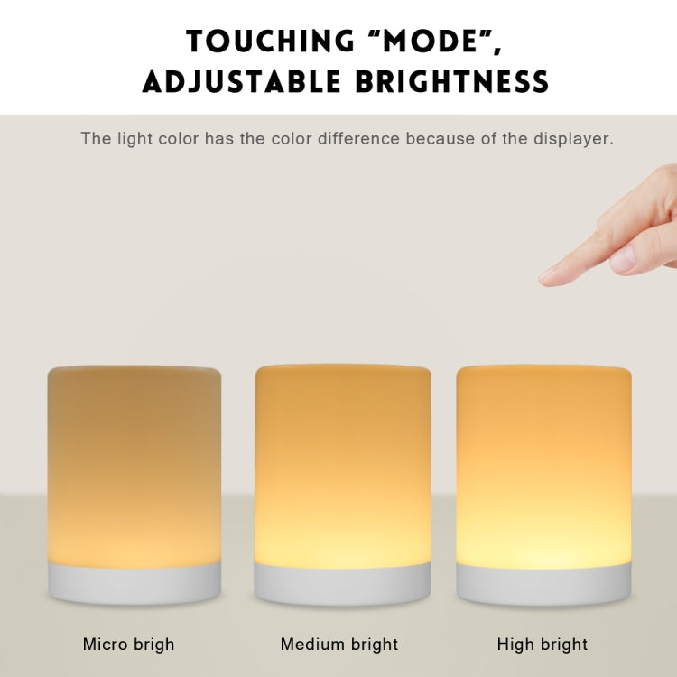 LED Touch Control Induction Dimmer โคมไฟสมาร์ทหรี่แสงได้ RGB เปลี่ยนสีข้างเตียง Night Light