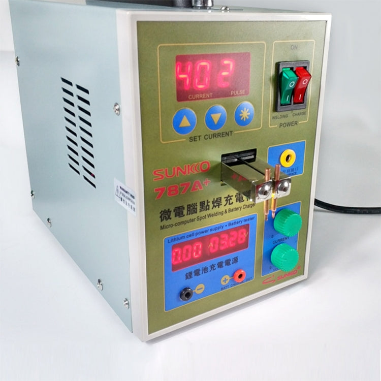 SUKKO LED Pulse Battery Spot Welder + Spot Welding Machine ไมโครคอมพิวเตอร์ เชื่อมไมโคร พร้อมไฟ LED+แคลมป์แบตเตอรี่, ปลั๊ก EU 220V