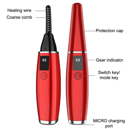 เครื่องดัดขนตาไฟฟ้าชาร์จเครื่องมือความงาม, 380mAh (Red), 380mAh (White)