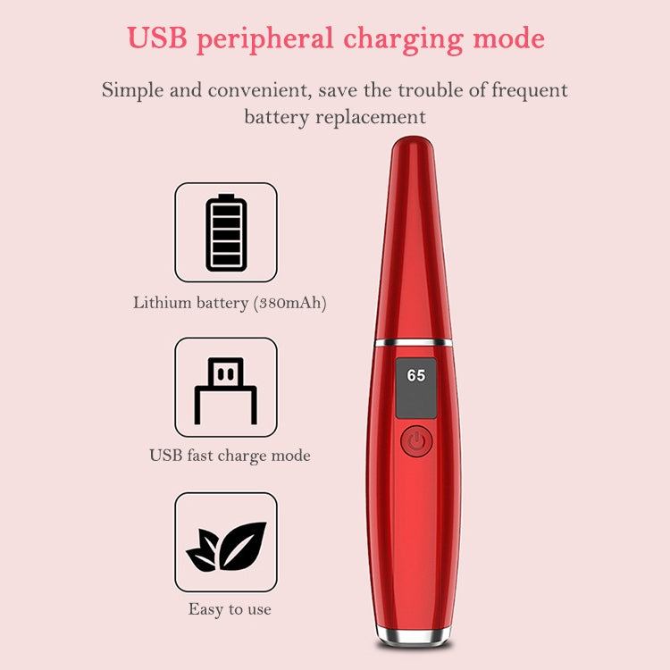 เครื่องดัดขนตาไฟฟ้าชาร์จเครื่องมือความงาม, 380mAh (Red), 380mAh (White)