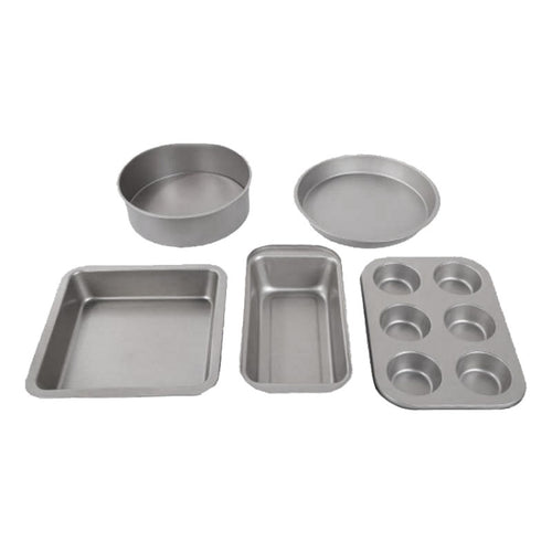 5 in 1 เค้กแม่พิมพ์พิซซ่า Bakeware Home Pastry บิสกิตขนมปังเบเกอรี่ชุดเครื่องมือ, 5 in 1