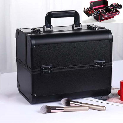 กล่องแต่งหน้ามืออาชีพร้านเสริมสวยแต่งเล็บกล่องเครื่องมือ, Magic Red, Coral Powder, Elegant Black, Noble Powder, Oversized Black, Oversized Pink