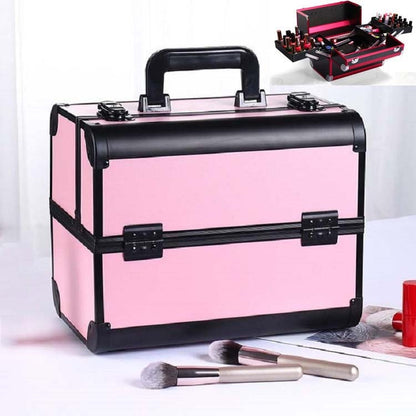 กล่องแต่งหน้ามืออาชีพร้านเสริมสวยแต่งเล็บกล่องเครื่องมือ, Magic Red, Coral Powder, Elegant Black, Noble Powder, Oversized Black, Oversized Pink