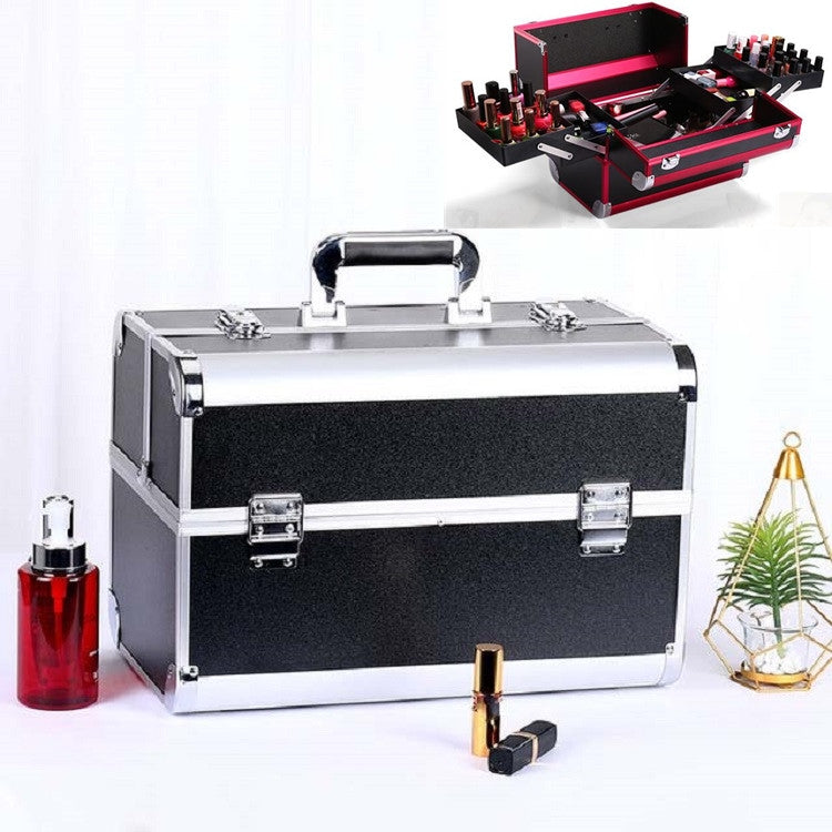 กล่องแต่งหน้ามืออาชีพร้านเสริมสวยแต่งเล็บกล่องเครื่องมือ, Magic Red, Coral Powder, Elegant Black, Noble Powder, Oversized Black, Oversized Pink