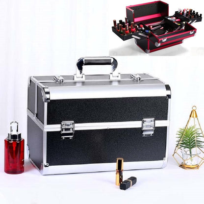 กล่องแต่งหน้ามืออาชีพร้านเสริมสวยแต่งเล็บกล่องเครื่องมือ, Magic Red, Coral Powder, Elegant Black, Noble Powder, Oversized Black, Oversized Pink
