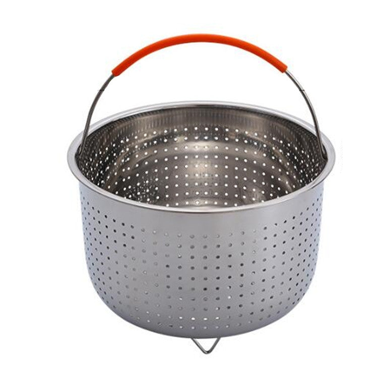 สแตนเลสตะกร้านึ่ง Plug-in ซิลิโคนหม้อความดัน Steamer Kitchen Cooker อุปกรณ์เสริม, 3 Quarts, 6 Quarts, 8 Quarts