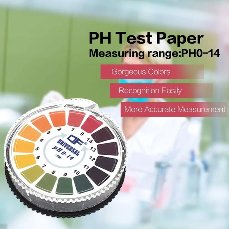 5 เมตร 0-14 PH Test กระดาษอัลคาไลน์ตัวบ่งชี้กรดกระดาษสำหรับน้ำปัสสาวะน้ำลาย Litmus การทดสอบวัดทางเทคนิคชุด