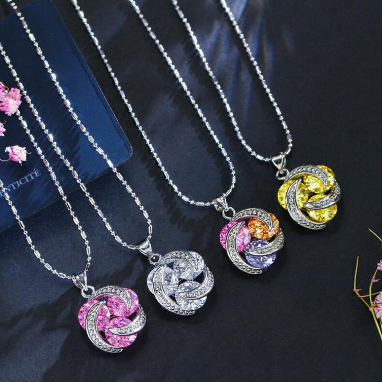 แฟชั่นCubic Zirconia Knotต่างหูสร้อยคอแหวนชุดสำหรับผู้หญิง, 7, 9, 6, 8