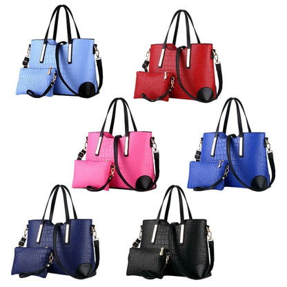 2 in 1 Vintage Messenger กระเป๋าสะพายกระเป๋าถือผู้หญิงลายจระเข้กระเป๋าคอมโพสิตหนังกระเป๋าสตางค์