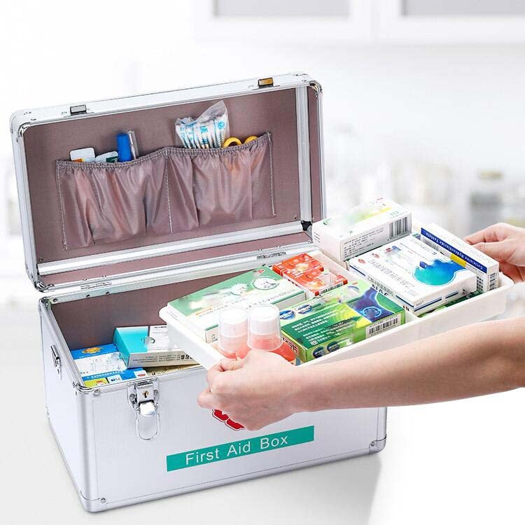 ตู้ยาอลูมิเนียมฉุกเฉินสำหรับกล่องยาอลูมิเนียมในครัวเรือน Enterprise, 12 inch Mdeium, 16 inch Extra Large