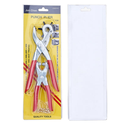 1 ชุด 45 # Steel Punch Plier ชุดคีมตาไก่และเหล็ก Findings เหมาะสำหรับเจาะหนัง (สีแดง)