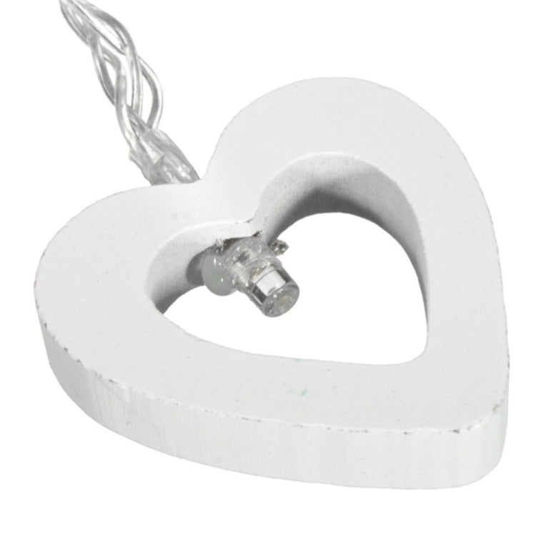 1.2m 10 LEDs หัวใจไม้คริสต์มาสปาร์ตี้กลางแจ้งในร่มหัวใจตกแต่ง String Light