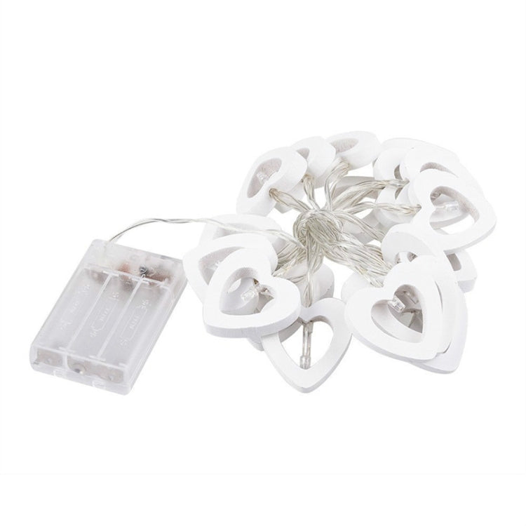 1.2m 10 LEDs หัวใจไม้คริสต์มาสปาร์ตี้กลางแจ้งในร่มหัวใจตกแต่ง String Light