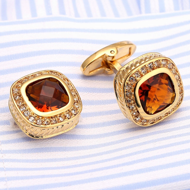 กระดุมข้อมือ Rhinestone ชุบทองแฟชั่น