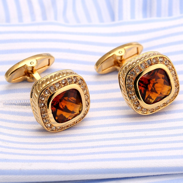 กระดุมข้อมือ Rhinestone ชุบทองแฟชั่น