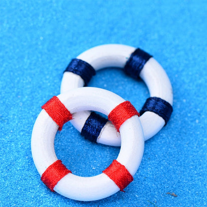 2 PCS Mini Lifebuoy Beach Seaside รุ่นวัสดุ