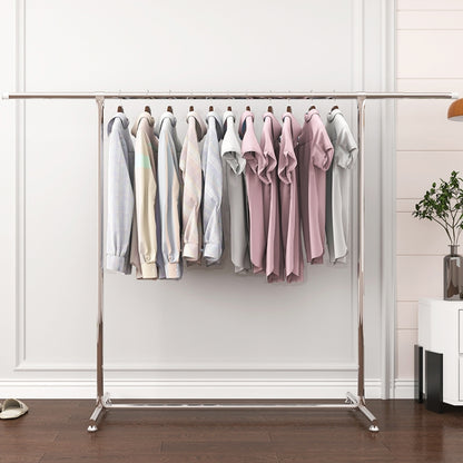 120-200 ซม.Telescopic Drying Rack กลางแจ้ง Calcony ชั้นวางของสแตนเลสแขวน SINGLE Rod เสื้อผ้า Rack, 120-200cm