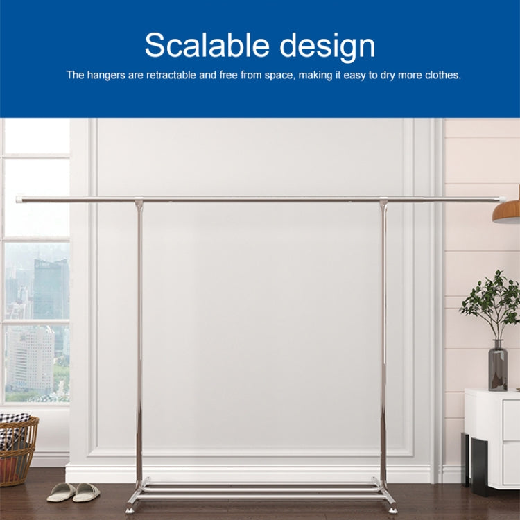 120-200 ซม.Telescopic Drying Rack กลางแจ้ง Calcony ชั้นวางของสแตนเลสแขวน SINGLE Rod เสื้อผ้า Rack, 120-200cm