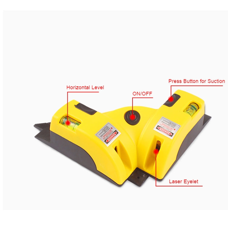 มุมขวา 90 องศาระดับเลเซอร์ Cross Line การปูกระเบื้อง Leveling Laser Beam เครื่องมือวัด, 90 Degree Laser Tool