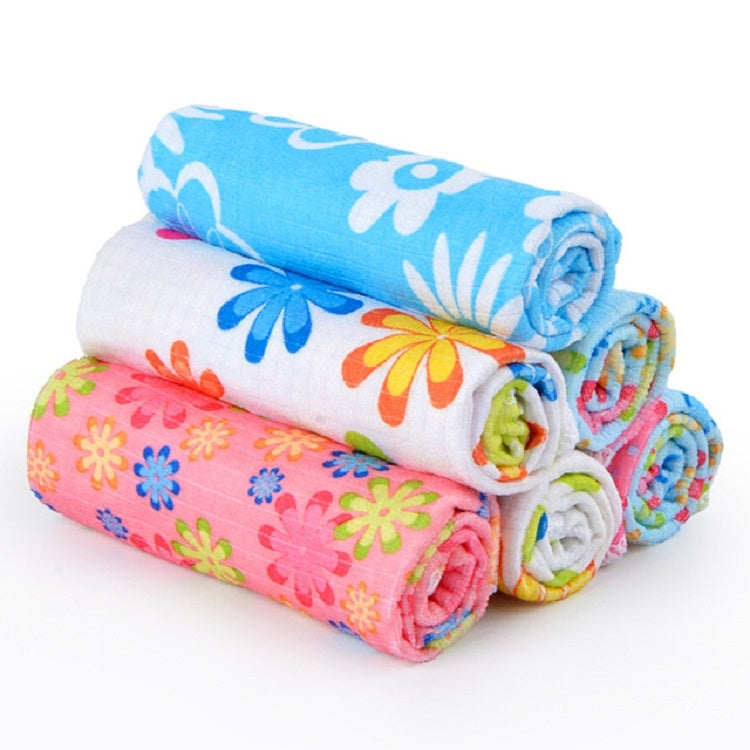4 ชิ้น / เซ็ตผ้าไมโครไฟเบอร์พิมพ์ดอกไม้ผ้าทำความสะอาด, Microfiber Printed Towels