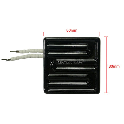 แผ่นทำความร้อนเซรามิก 80*80 มม. 450W สำหรับสถานีปรับปรุง BGA, Ceramic heating plates