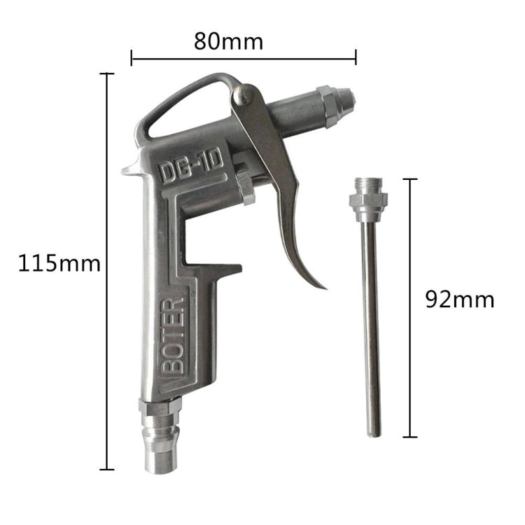 DG-10 Air Blow Gun ปืนพก Trigger ทำความสะอาดคอมเพรสเซอร์ Dust Blower 8 นิ้วหัวฉีด Duster เครื่องมือทำความสะอาด, DG-10 Air Blow Gun
