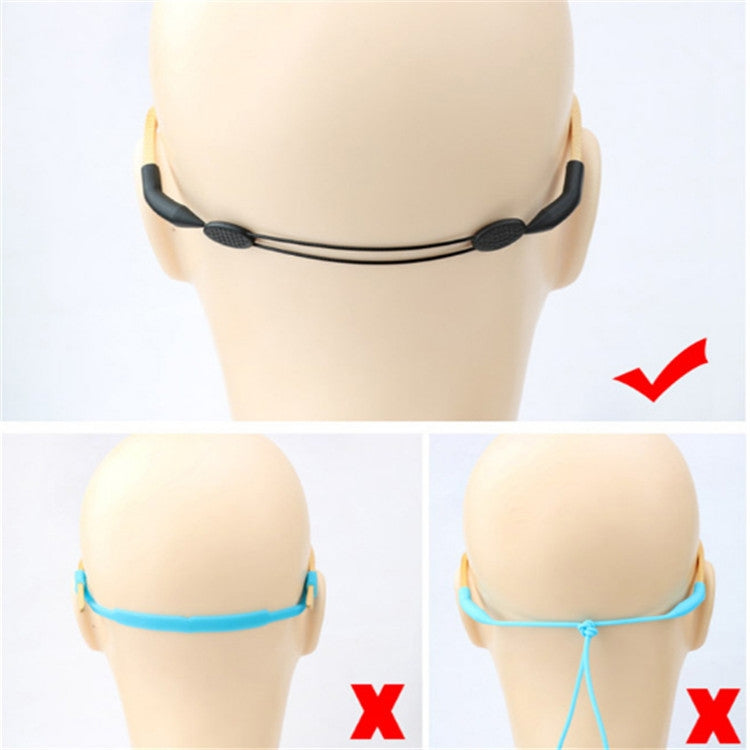 2 ชิ้นปรับแว่นตาเชือกเส้นเล็กแว่นตากีฬาลื่นหูตะขอปก, 25cm for Children, 30cm for Adult, 35cm for Adult
