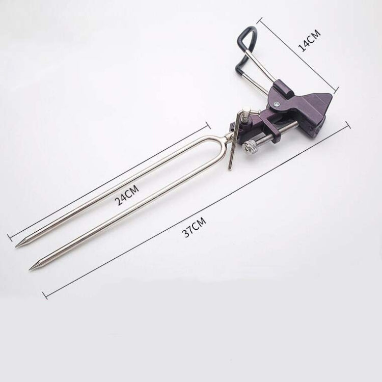 สแตนเลสตกปลาวงเล็บโยน Rod Sea Rod Hand Rod Fishing Rod Bracket, B Gray