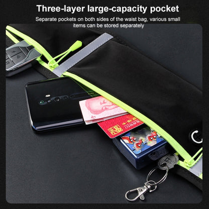 กระเป๋าเข็มขัดกันน้ำกลางแจ้งกีฬาขี่กระเป๋าคาดเอวโทรศัพท์มือถือ, 7 inch