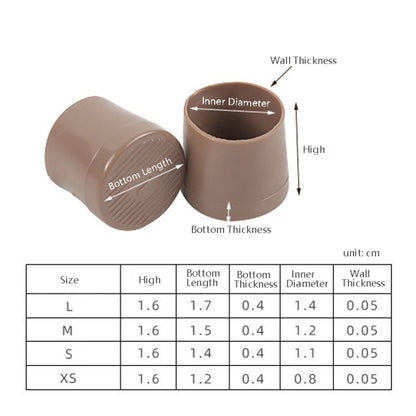 ส้นเท้าตัดเสียงรบกวน 4 คู่ครอบคลุมหมวกป้องกันรองเท้าส้นสูงกันลื่น, XS, S, M, L