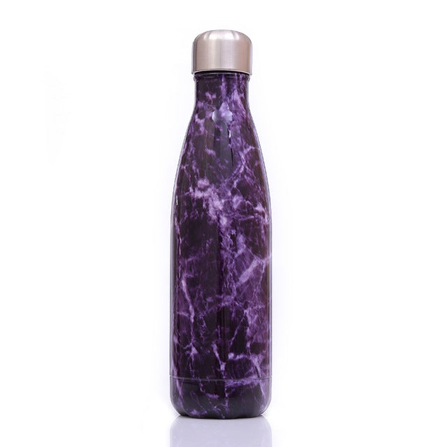 ถ้วยความร้อนกระติกน้ำร้อนขวดน้ำสแตนเลสแบบพกพากีฬากาต้มน้ำ, 500ml