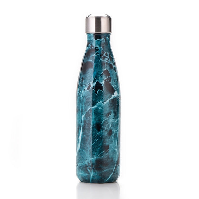 ถ้วยความร้อนกระติกน้ำร้อนขวดน้ำสแตนเลสแบบพกพากีฬากาต้มน้ำ, 500ml