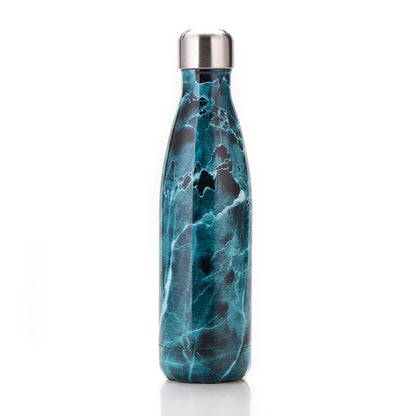 ถ้วยความร้อนกระติกน้ำร้อนขวดน้ำสแตนเลสแบบพกพากีฬากาต้มน้ำ, 500ml