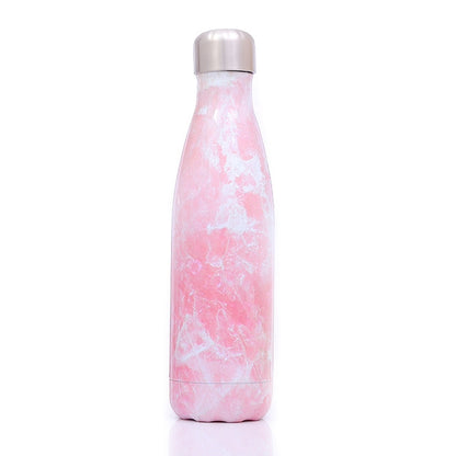 ถ้วยความร้อนกระติกน้ำร้อนขวดน้ำสแตนเลสแบบพกพากีฬากาต้มน้ำ, 500ml