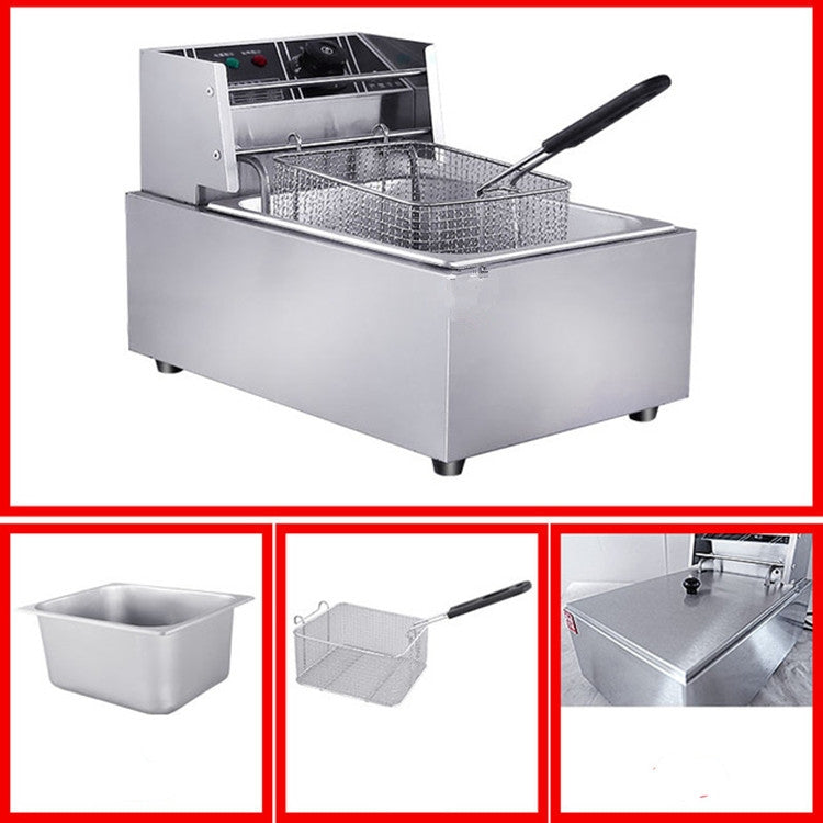 เดสก์ท็อปหนาหม้อทอดไฟฟ้าขาไก่ทอดทอดหม้อทอดไฟฟ้าสแตนเลสพร้อมตะกร้า, Desktop Electric Fryer