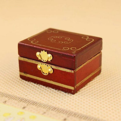 ตุ๊กตา House Mini Vintage กล่องเครื่องประดับอุปกรณ์เสริมของเล่นเพื่อการศึกษาเด็ก, Jewelry Box