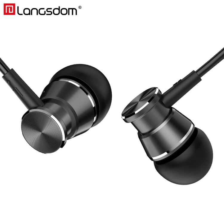 Langsdom M305 หูฟังเบสสำหรับโทรศัพท์ 3.5 มม.หูฟังชนิดใส่ในหูโลหะพร้อมหูฟัง HD Mic สำหรับ xiaomi iPhone Samsung