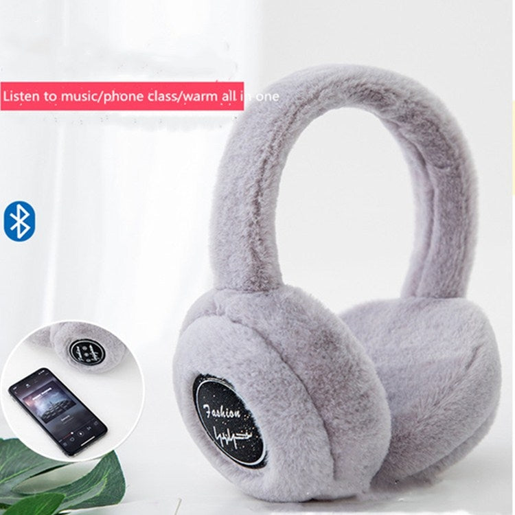 ที่ปิดหูกันหนาว Bluetooth ฤดูหนาว Plush ผู้ชายและผู้หญิงกันลมที่ครอบหู